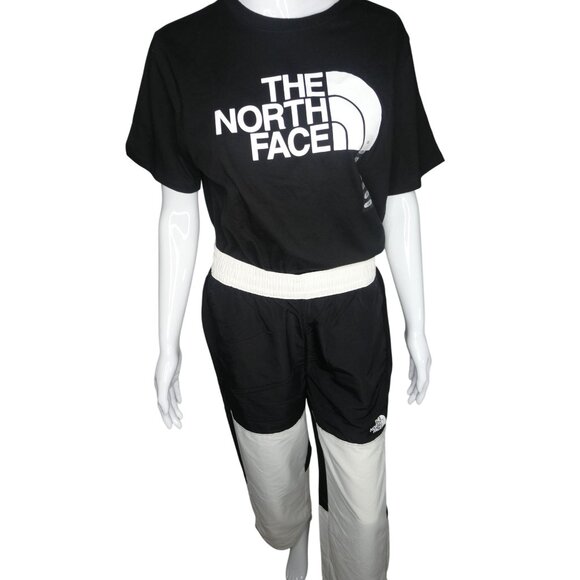 The North Face Women's Black/Cream 2-PC Set Large T-Shirt &‎ XXL Pants Combo - Picture 1 of 13